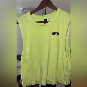 Adidas Neon Green Sleeveless Shirt